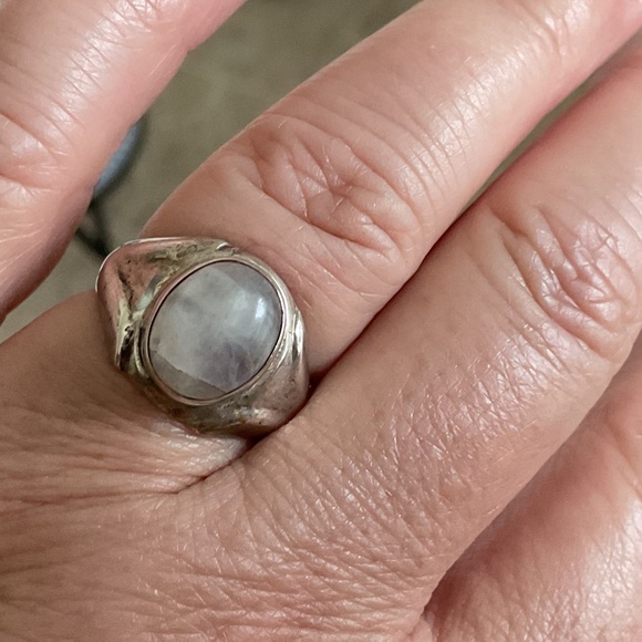 NWOT Sterling Silver 925 Moon Stone Ring Size US 7.5 - Picture 7 of 10